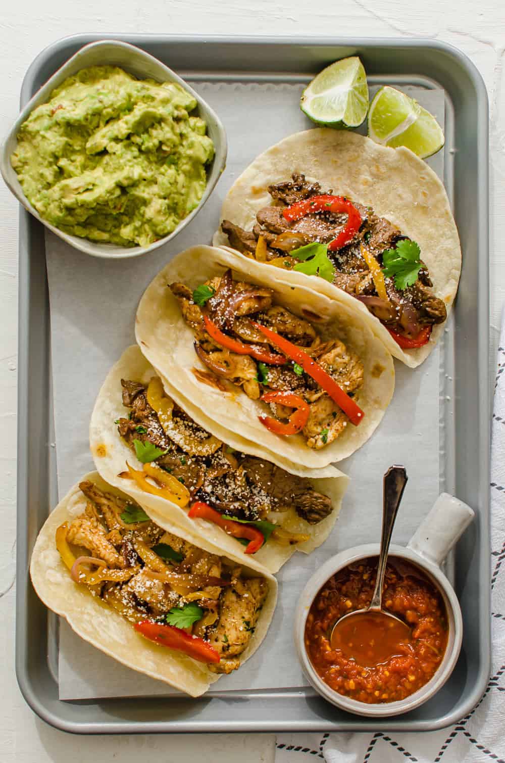 Easy Weeknight Chicken and Steak Fajitas Recipe